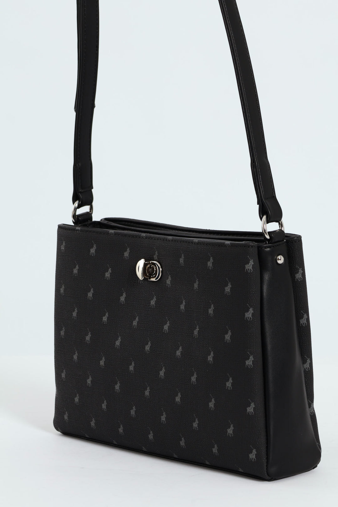 Iconic Multi Compartment Sling Bag - Black