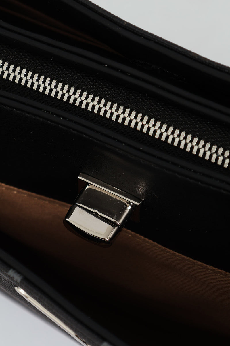 Iconic Multi Compartment Sling Bag - Black