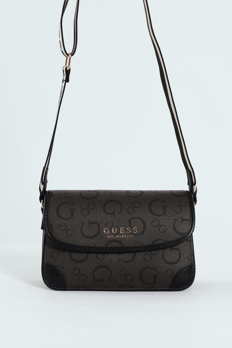 Nichole Flap Crossbody Bag - Charcoal