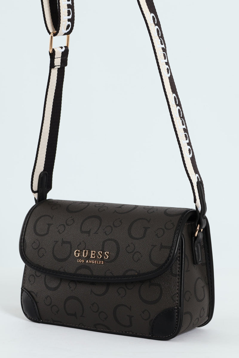 Nichole Flap Crossbody Bag - Charcoal