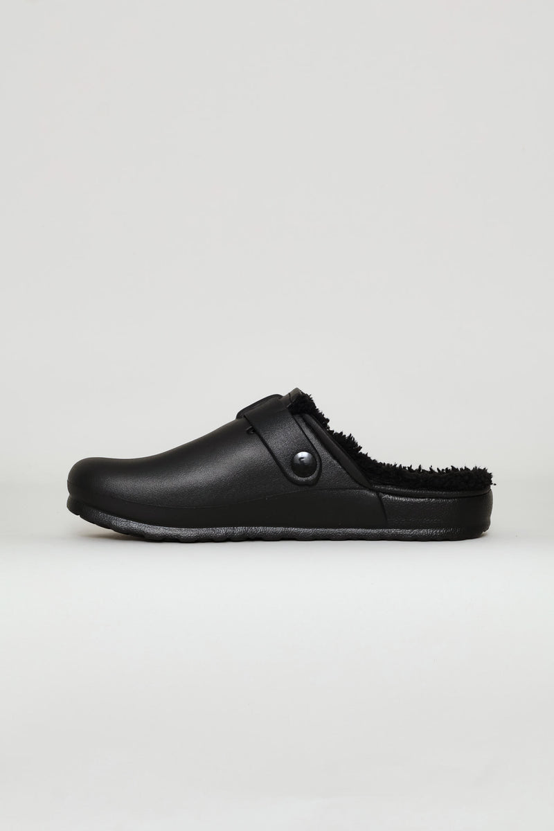 Soft Desi Fur Slip On - Black