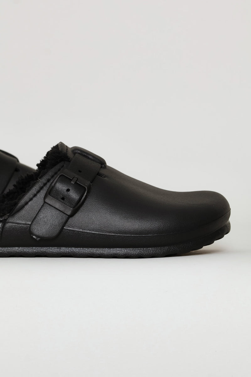 Soft Desi Fur Slip On - Black