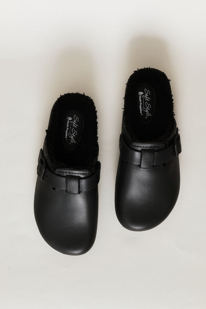 Soft Desi Fur Slip On - Black