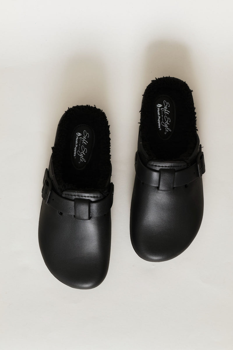 Soft Desi Fur Slip On - Black