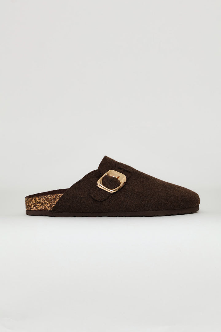 Felt Clog - Chocolate