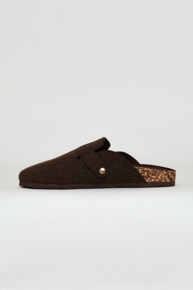 Felt Clog - Chocolate