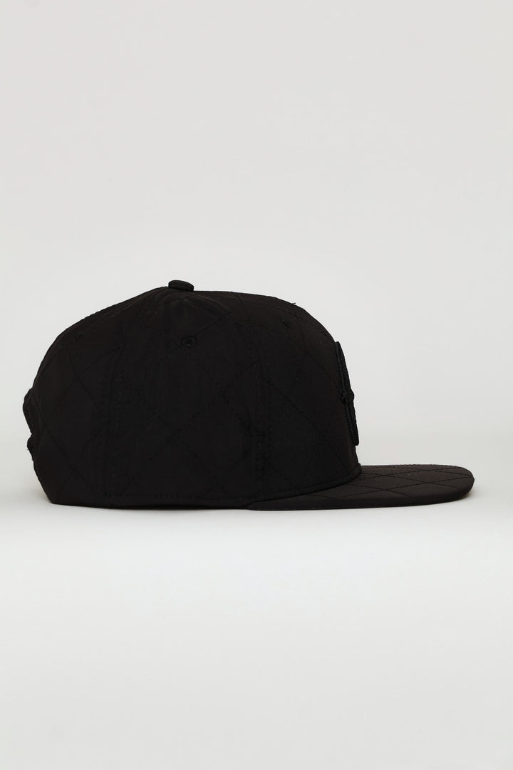 Quilted Tonal Cap - Black