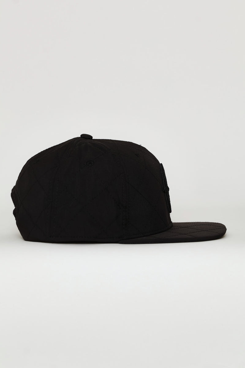 Quilted Tonal Cap - Black