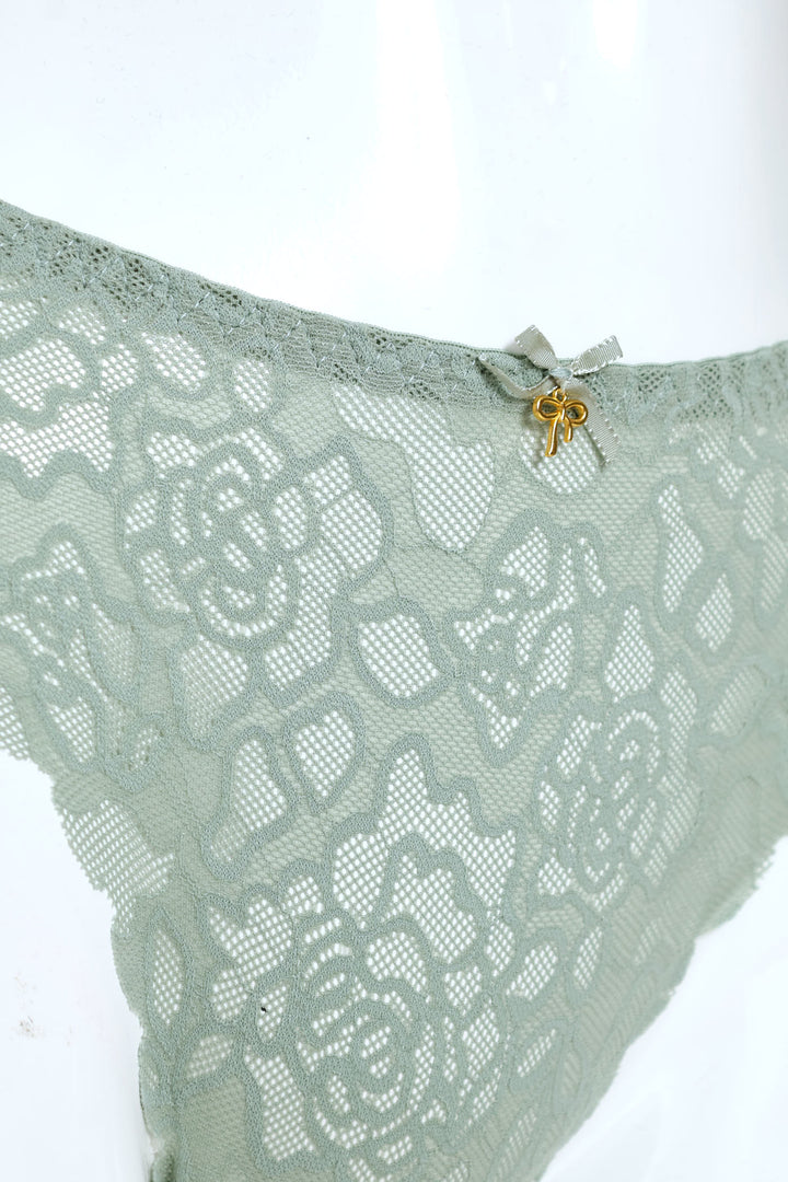 Lace Bikini Panty - Sage