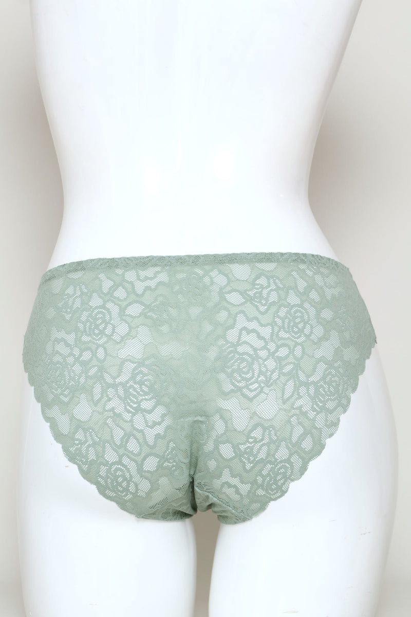 Lace Bikini Panty - Sage
