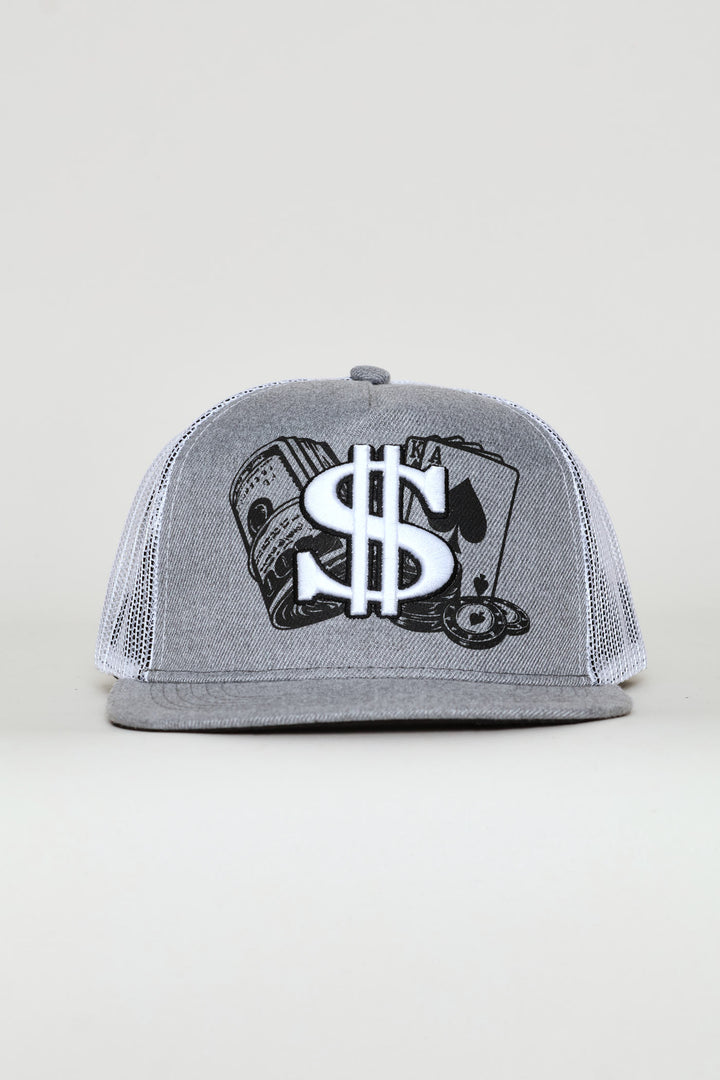 Dollar Sign Cap - Grey Melange
