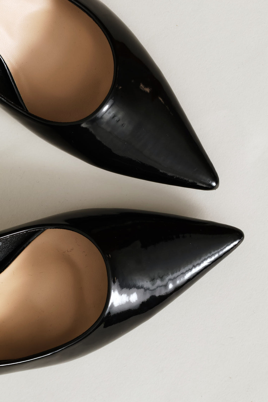Patent Kitten Court Heel - Black