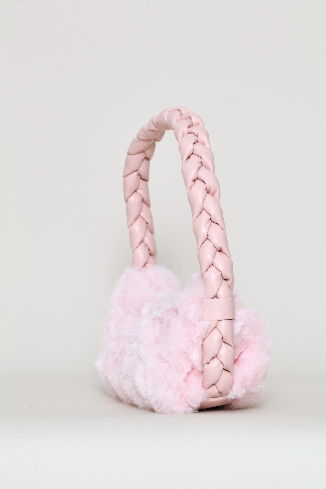Girls Fur Shoulder Bag - Pink
