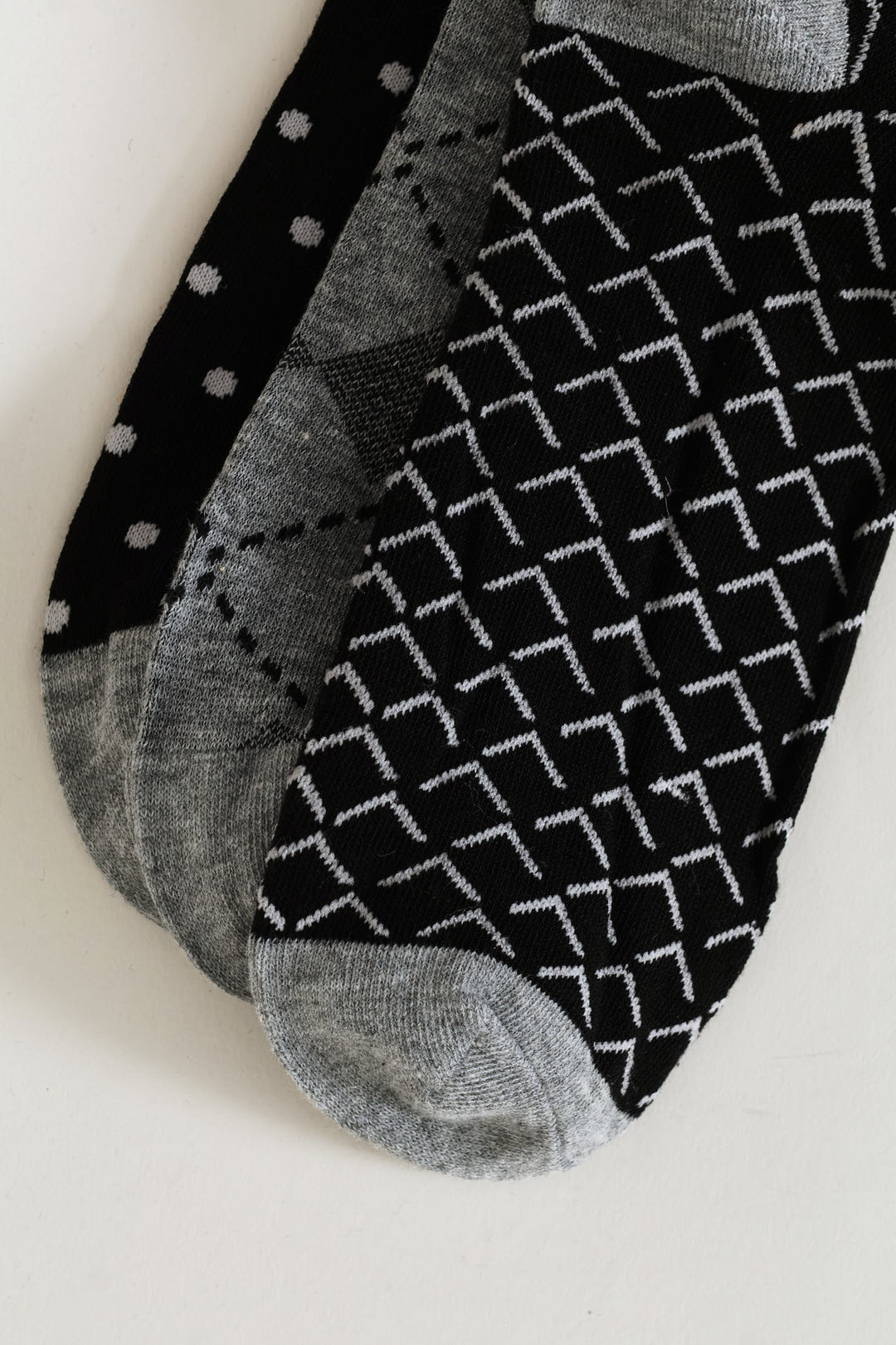 3 Pack Fashion Anklet - Black/Grey