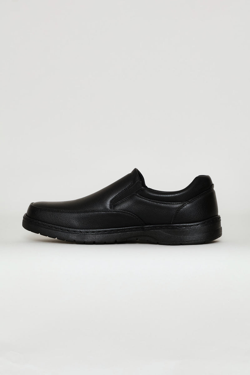 Smart Casual Comfit Slip On With Sole Stitch - Black