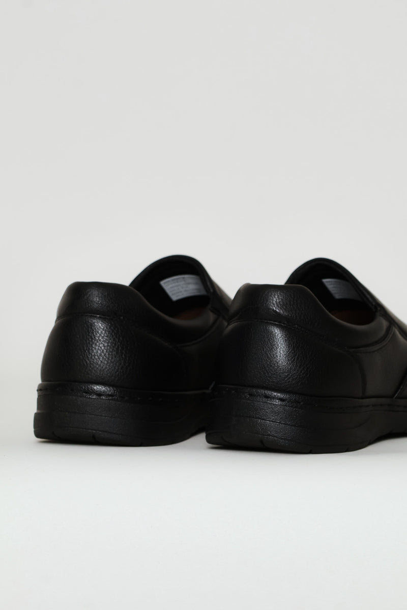 Smart Casual Comfit Slip On With Sole Stitch - Black