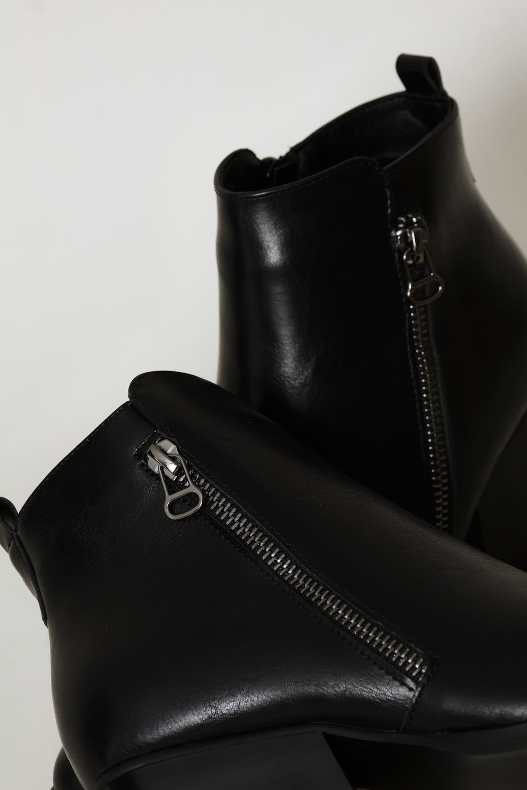 Ankle Block Heel Boot - Black