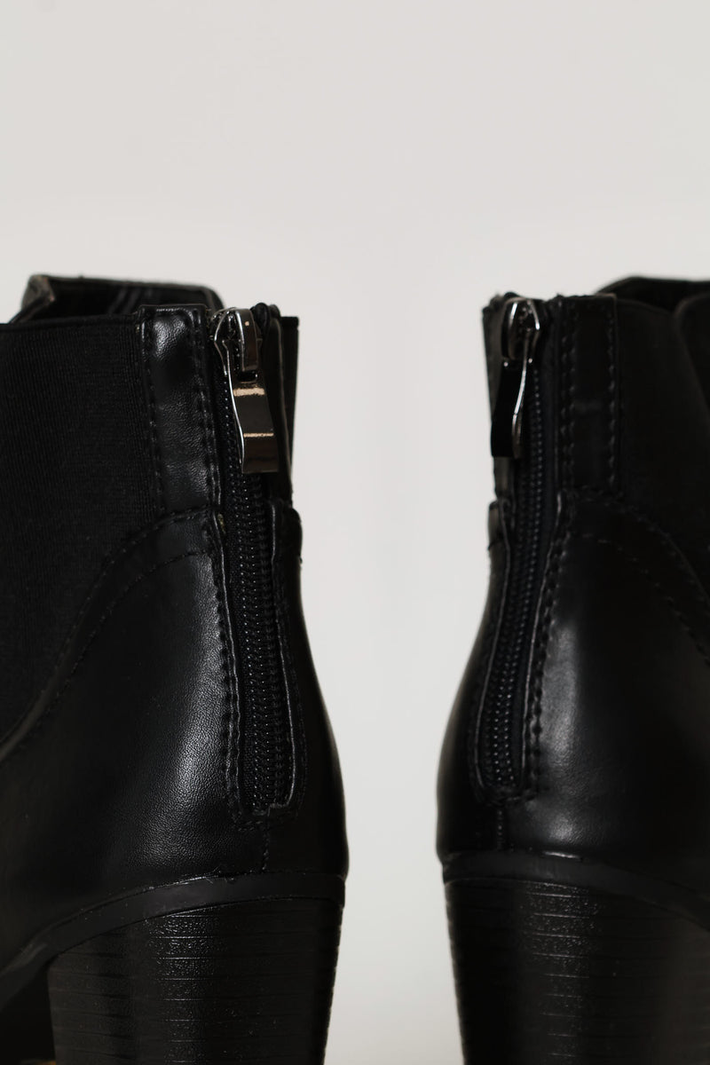 High Heel Ankle Boot - Black