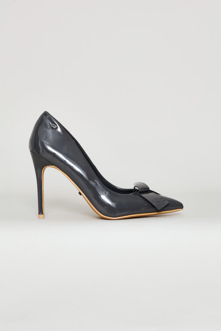 Lola Bow Heel - Grey