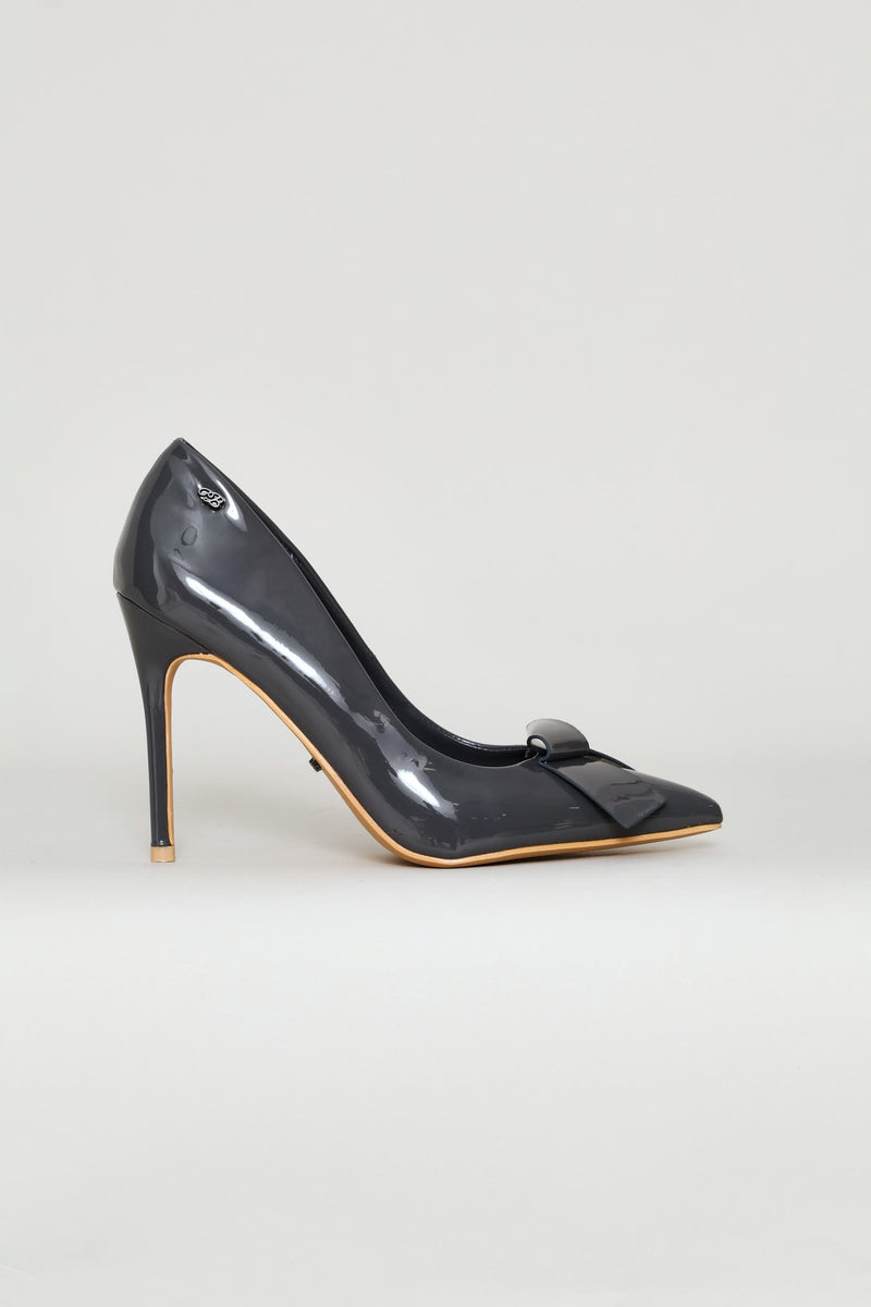 Lola Bow Heel - Grey