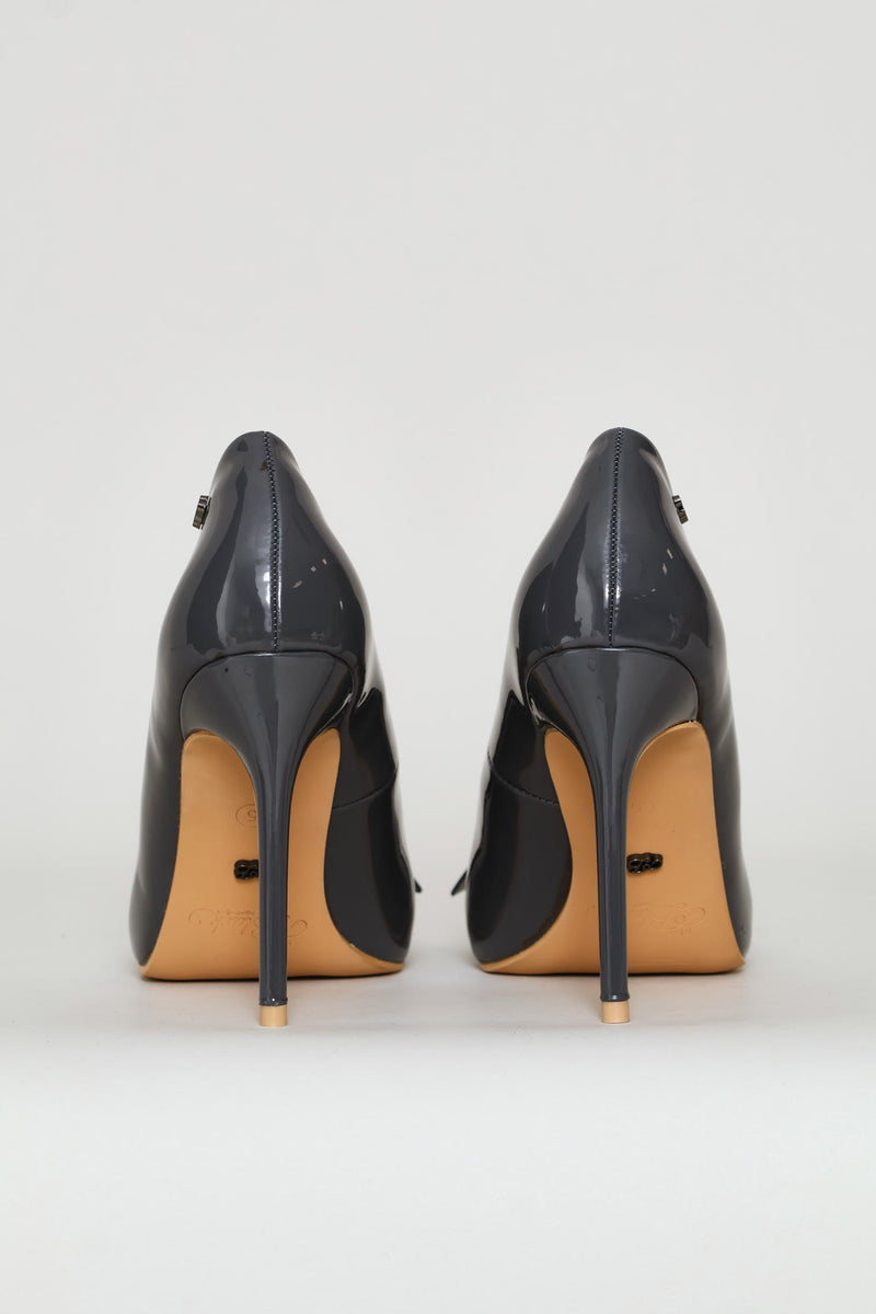 Lola Bow Heel - Grey