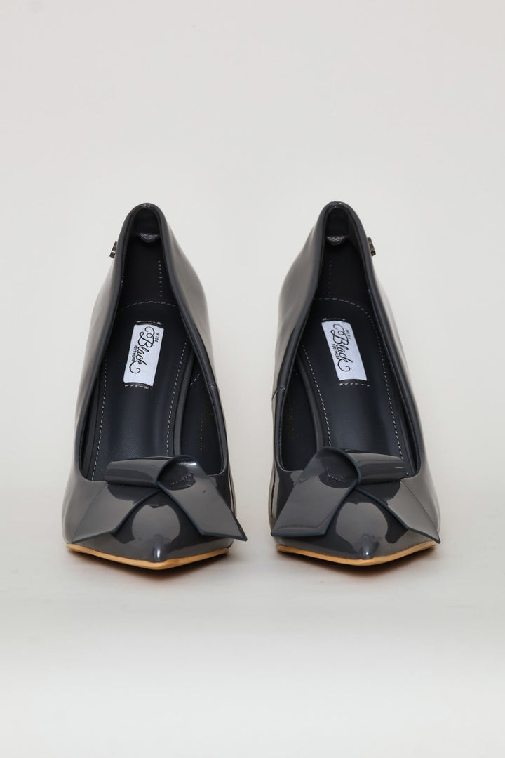 Lola Bow Heel - Grey