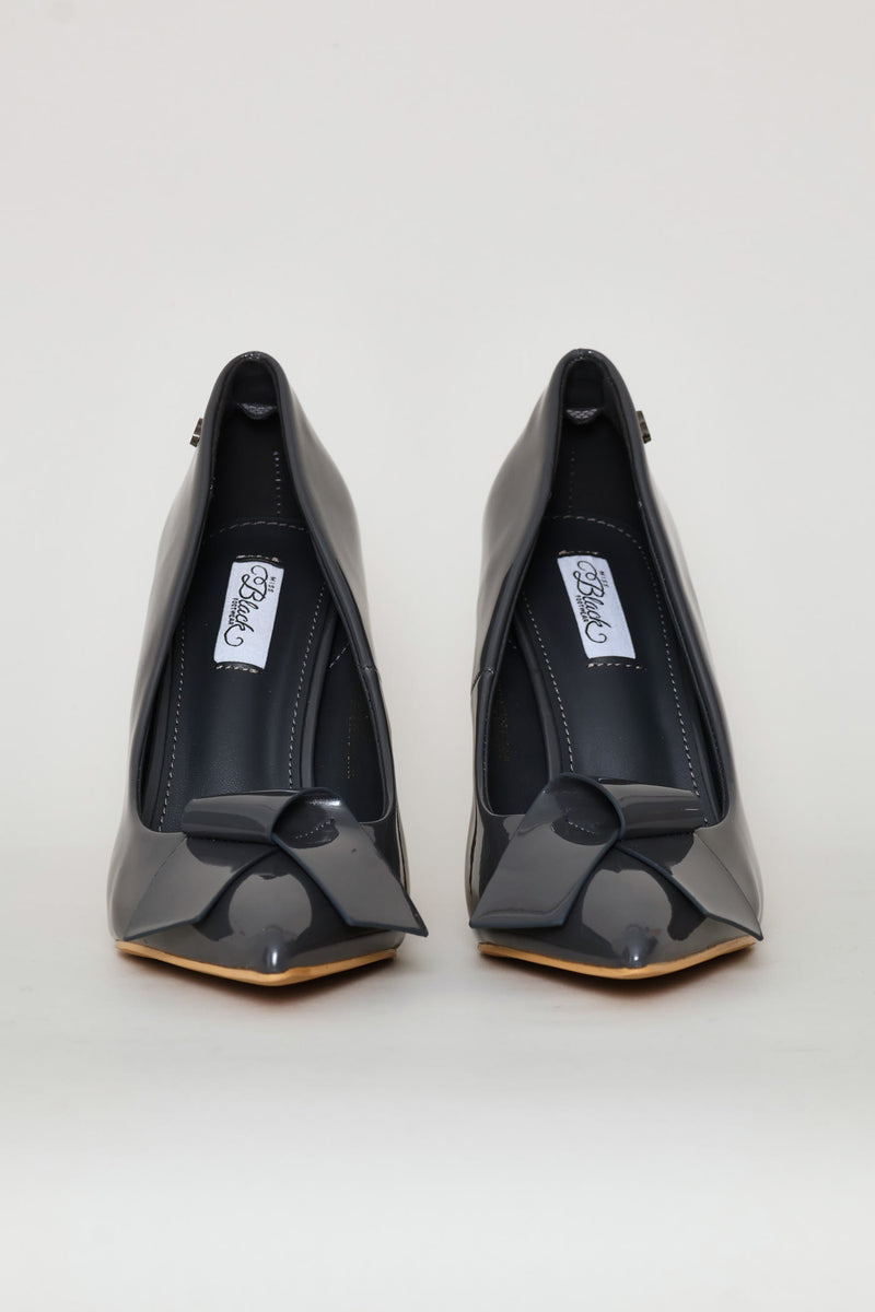 Lola Bow Heel - Grey