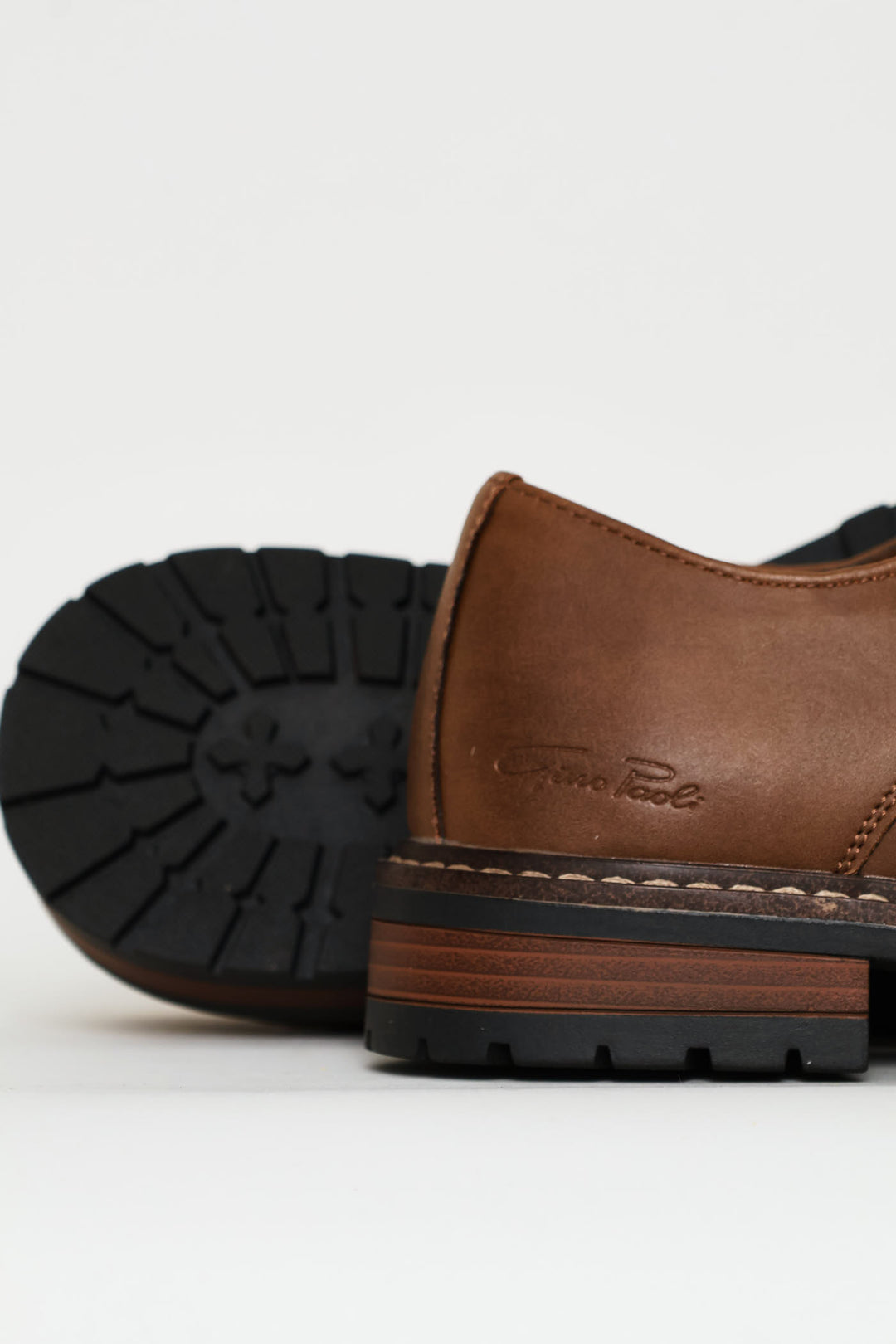 Basic Lace Up Smart Casual Derby Shoe - Brown