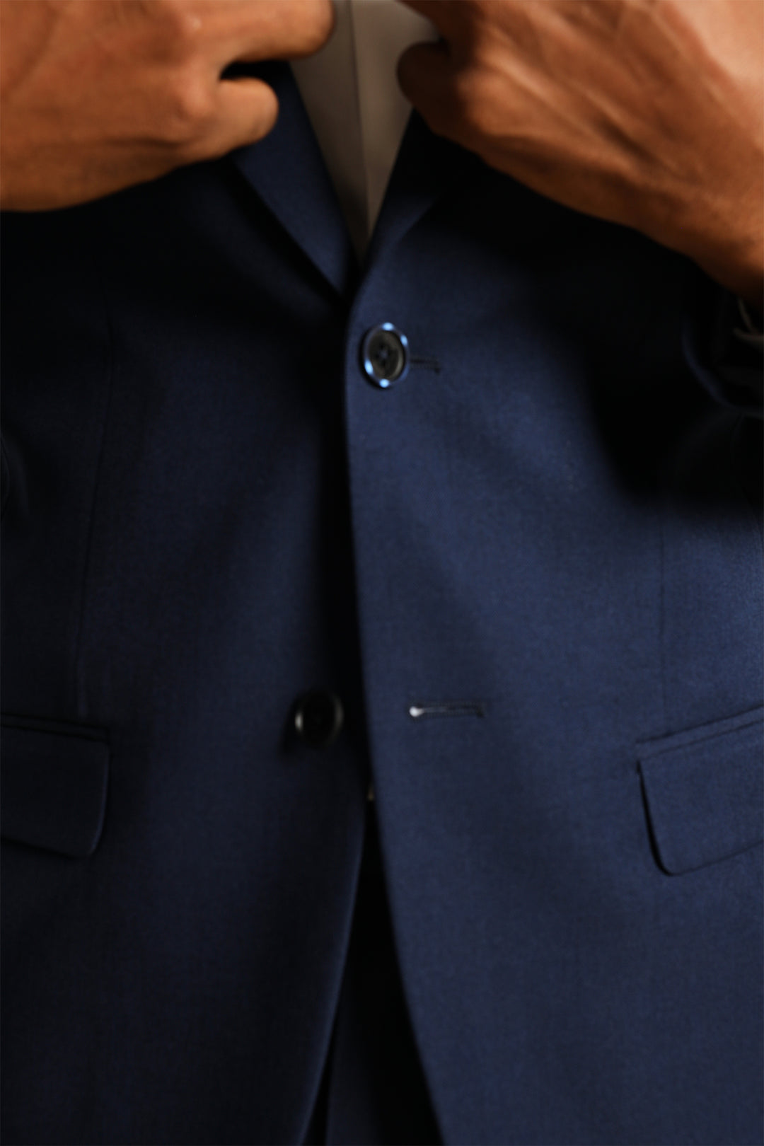 Men's Skinny Straight Suit Jacket - Navy