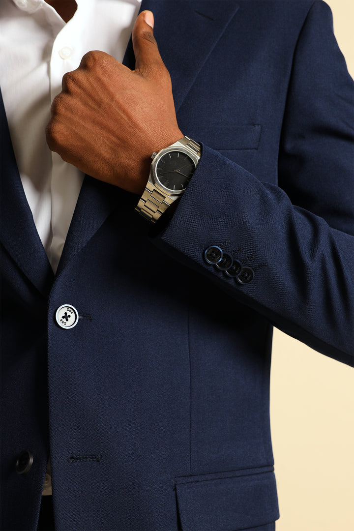 Men's Skinny Straight Suit Jacket - Navy