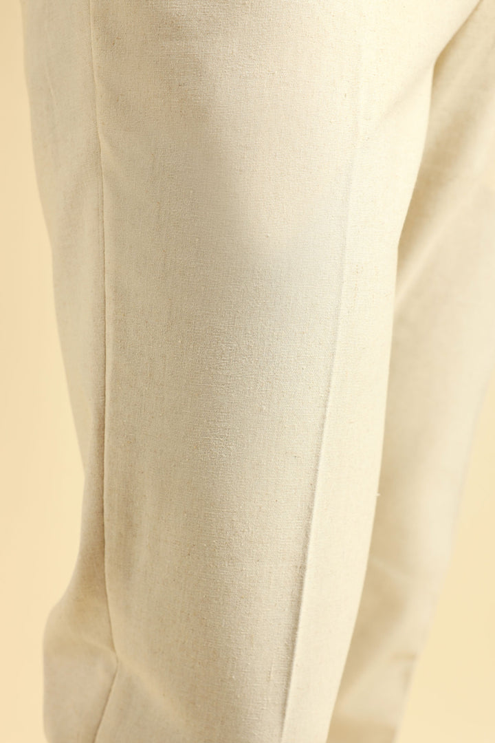 Slim Linen Suit Trouser - Natural