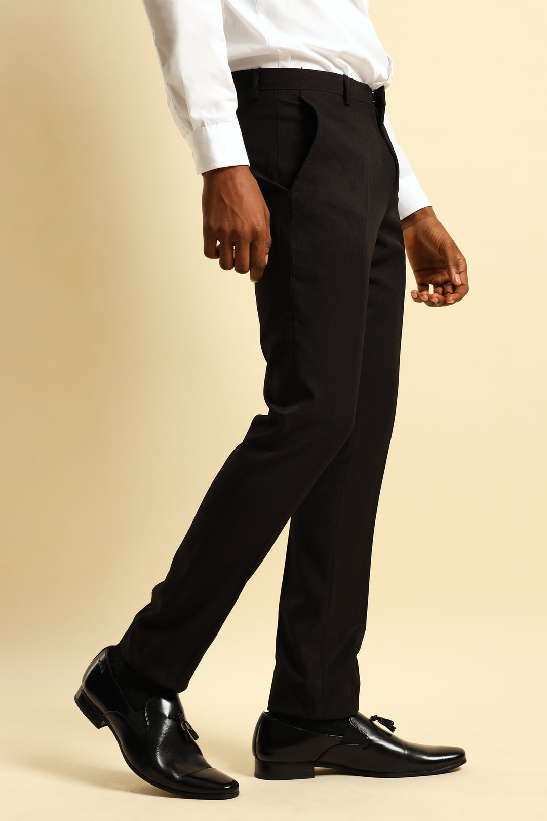 Mens Men's Skinny Stretch Suit Trouser Black – Edgars