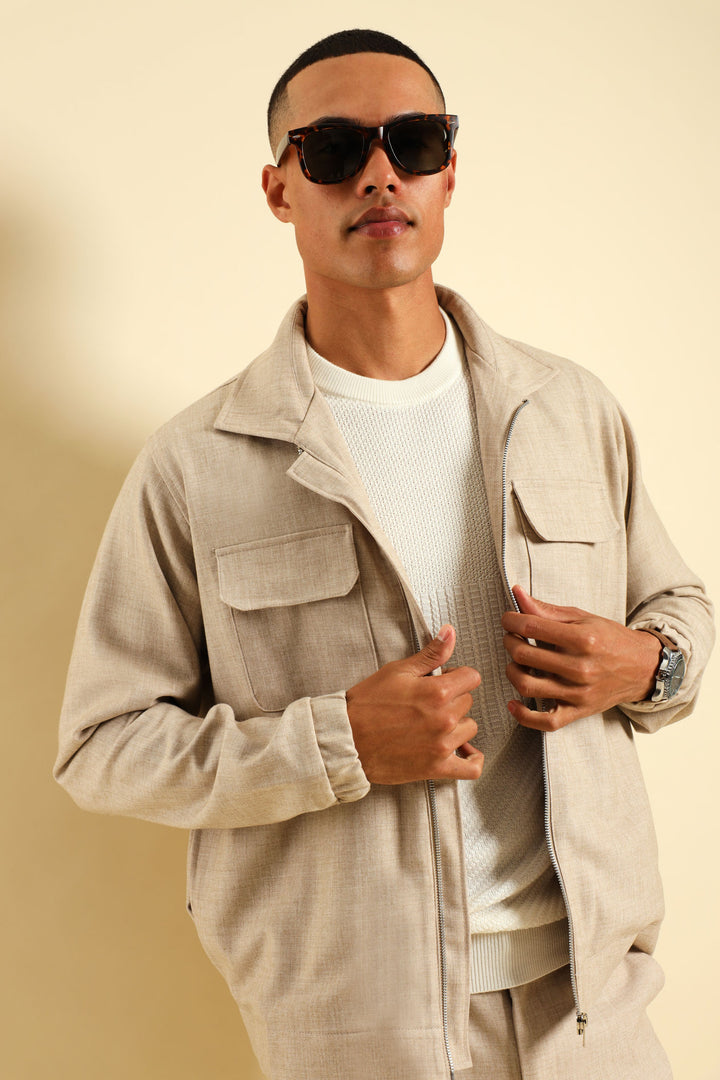 Double Pocket Jacket - Tan