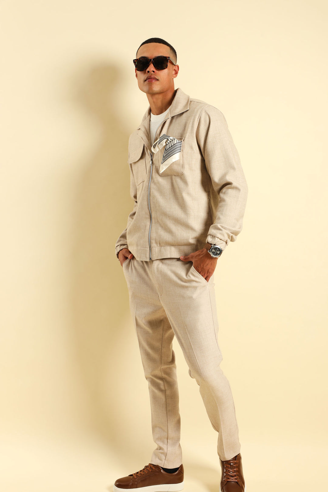 Double Pocket Jacket - Tan