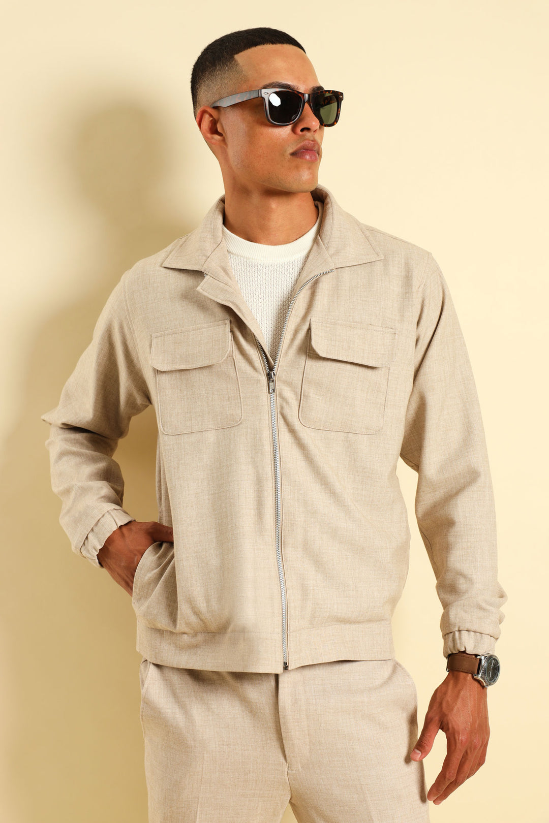 Double Pocket Jacket - Tan