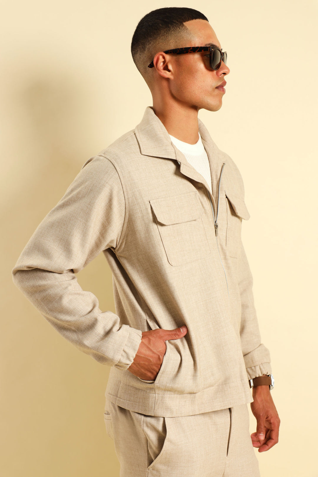 Double Pocket Jacket - Tan