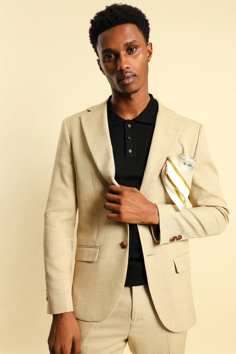Slim Essential Suit Jacket - Tan