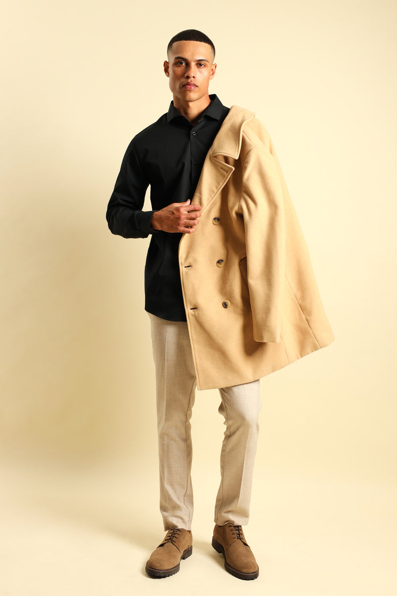 Panel Shoulder Shirt - Black