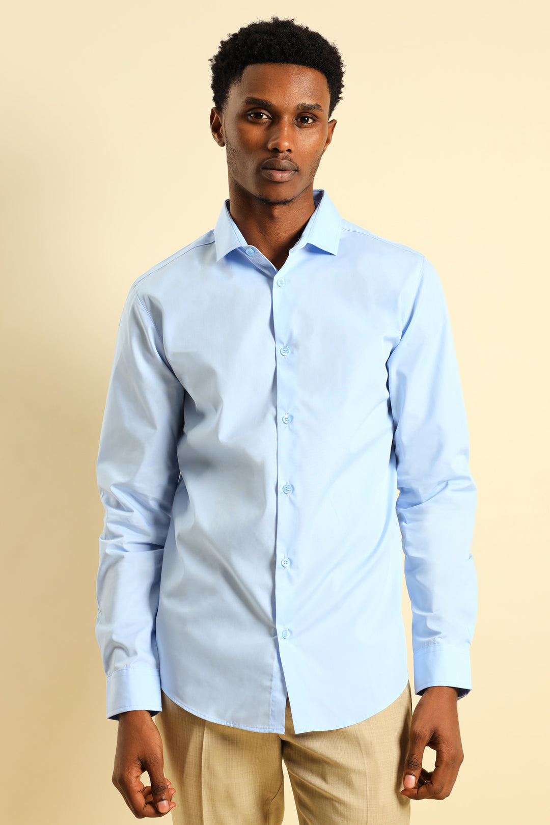 Easy Care Long Sleeve Shirt - Light Blue