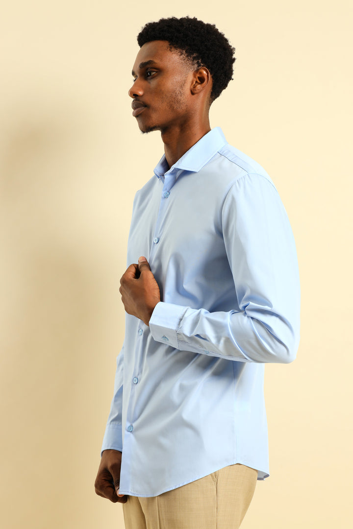 Easy Care Long Sleeve Shirt - Light Blue