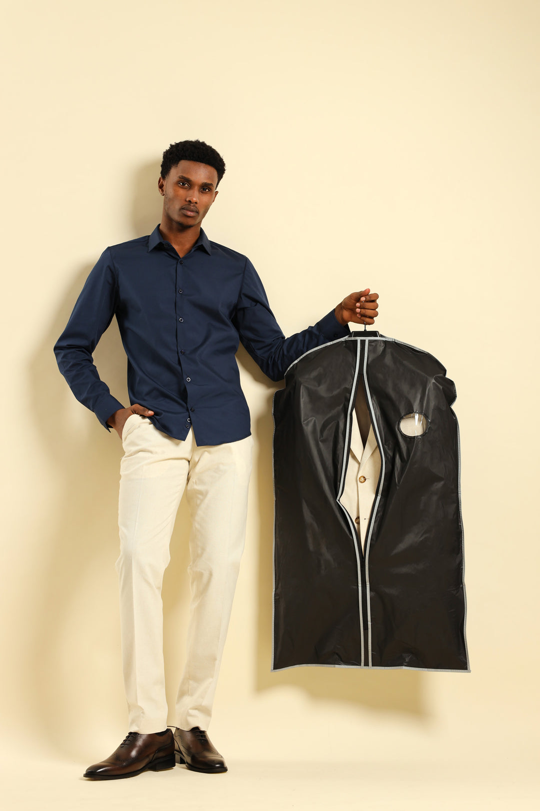 Easy Care Long Sleeve Shirt - Navy