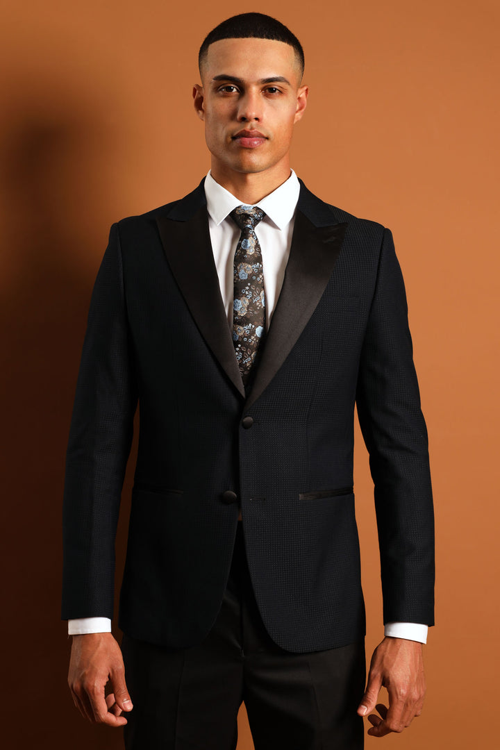 Textured Blazer - Black