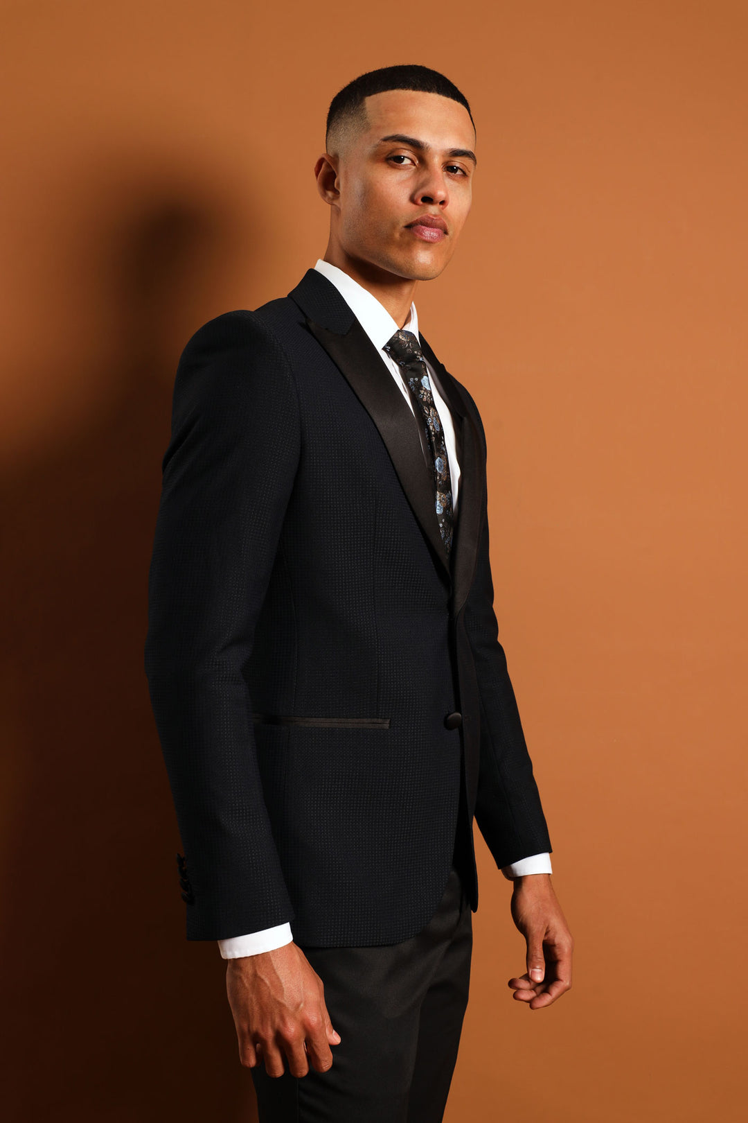 Textured Blazer - Black