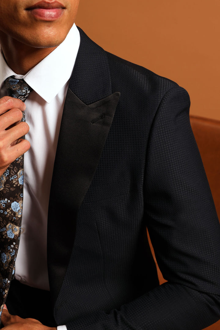 Textured Blazer - Black