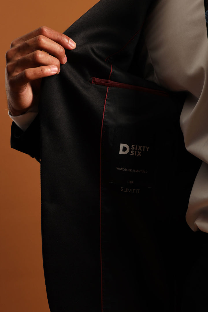 Textured Blazer - Black