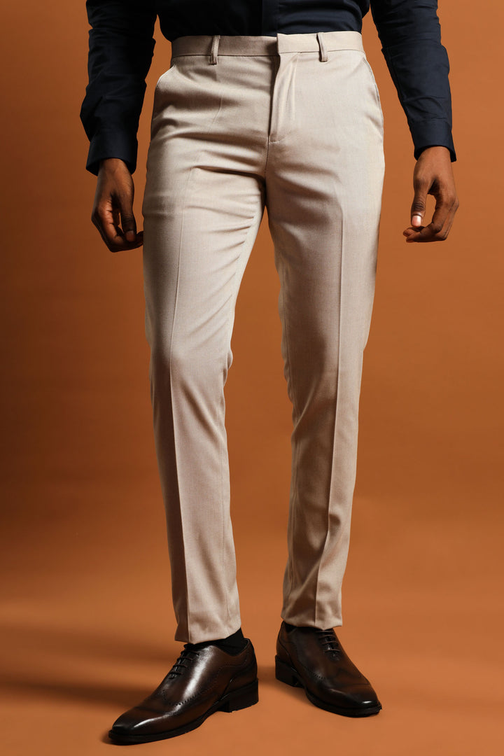 Twill Suit Trouser - Natural