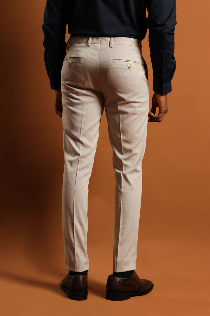 Twill Suit Trouser - Natural