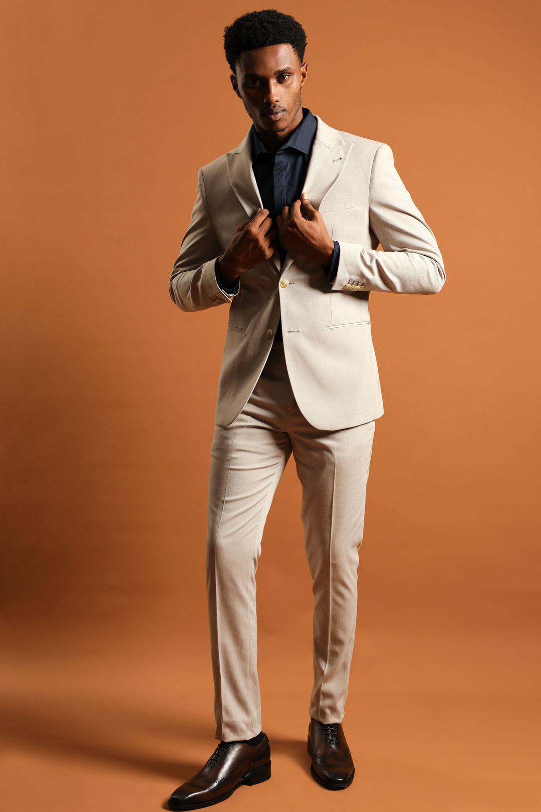 Twill Suit Jacket - Natural