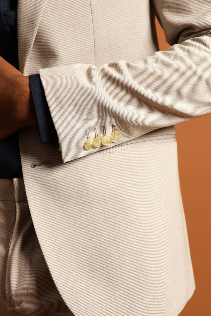 Twill Suit Jacket - Natural