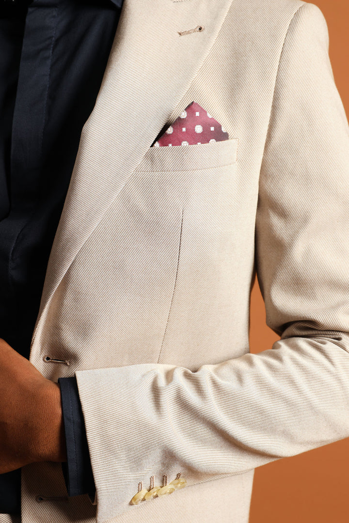 Twill Suit Jacket - Natural